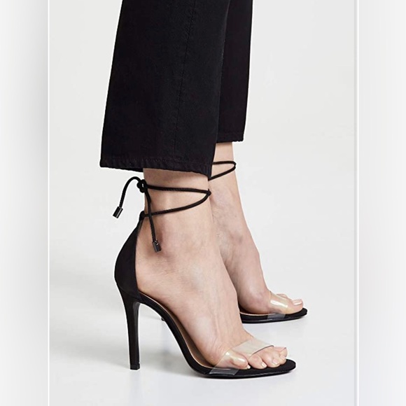 Schutz Josseana suede Clear Strap heels - Picture 3 of 17